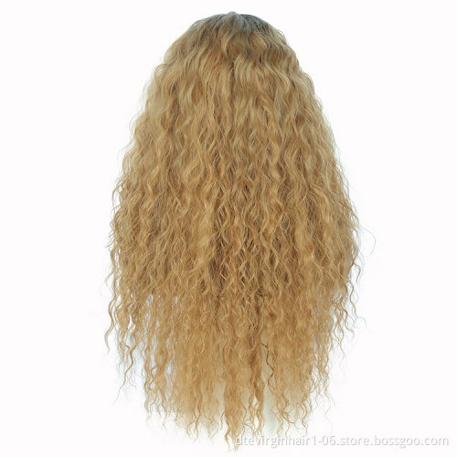 Best Vendor High Quality of Curly Highlighted Color Synthetic Front Lace Wigs